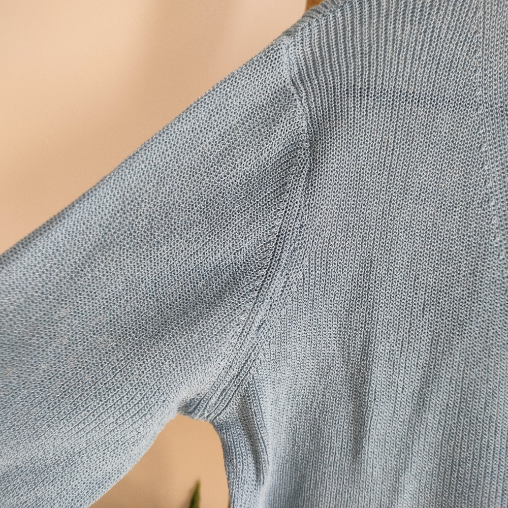 🎂 Bell Sleeve Light Blue Cardigan - Picture 12 of 15